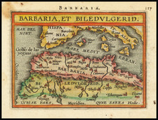 North Africa Map By Abraham Ortelius / Johannes Baptista Vrients