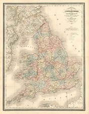 Europe and British Isles Map By J. Andriveau-Goujon