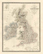 Europe and British Isles Map By J. Andriveau-Goujon