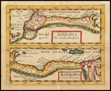 North Africa Map By Abraham Ortelius / Johannes Baptista Vrients