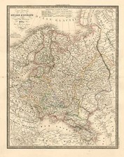 Europe, Poland, Russia and Baltic Countries Map By J. Andriveau-Goujon