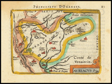 France Map By Abraham Ortelius / Johannes Baptista Vrients