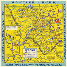 Montana and Pictorial Maps Map By Lindgren Brothers