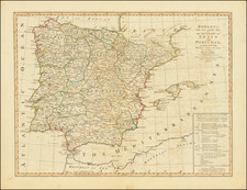 Spain and Portugal Map By Carington Bowles / Jonathan Carver
