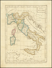 Italy, Corsica, Sardinia and Sicily Map By Fyodor Poznyakov  &  Konstantin Arsenyev  &  S.K. Frolov