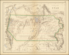 Southwest, Colorado, Utah, Rocky Mountains, Colorado, Utah and Wyoming Map By Henry Darwin Rogers  &  Alexander Keith Johnston