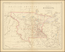 Midwest, Minnesota, Plains, North Dakota and South Dakota Map By Henry Darwin Rogers  &  Alexander Keith Johnston