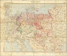 Europe, Western Europe, Central & Eastern Europe and World War II Map By General Staff of the Red Army