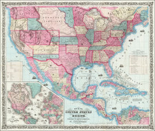 United States and Colorado Map By Alvin Jewett Johnson  &  Ross C. Browning