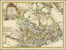 Midwest, Canada and Eastern Canada Map By Giambattista Albrizzi