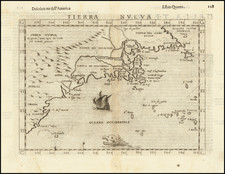 New England, Mid-Atlantic, Southeast and Canada Map By Girolamo Ruscelli
