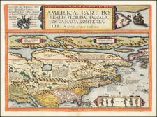 United States and North America Map By Cornelis de Jode