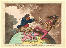 Europe, Pictorial Maps, Curiosities and Politics & Satire Map By James Gillray