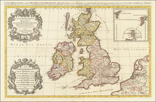 Les Isles Britanniques qui contiennent les Royaumes, d'Angleterre, Escosse, et Irlande. . . .  By Alexis-Hubert Jaillot