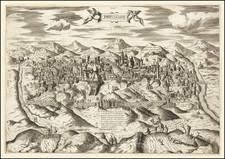 Holy Land Map By Claudio Duchetti / Giacomo Franco / Hendrick Van Schoel