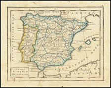 Spain and Portugal Map By Fyodor Poznyakov  &  Konstantin Arsenyev  &  S.K. Frolov