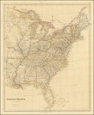 United States Map By John Arrowsmith