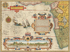 Atlantic Ocean, South Africa and West Africa Map By Jan Huygen Van Linschoten