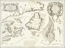 Eastern Canada Map By Vincenzo Maria Coronelli