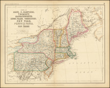 New England Map By Henry Darwin Rogers  &  Alexander Keith Johnston