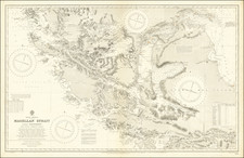 Argentina and Chile Map By British Admiralty