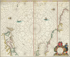 New England, Mid-Atlantic, Caribbean, Brazil, Venezuela and Canada Map By Anthonie (Theunis)   Jacobsz
