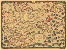 World War II and Germany Map By Ernest Dudley Chase
