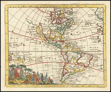 California as an Island and America Map By Jacques Peeters