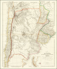 Argentina, Chile, Paraguay & Bolivia and Uruguay Map By John Arrowsmith