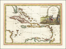 Florida and Caribbean Map By Giovanni Maria Cassini