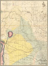 Plains, Nebraska, North Dakota, South Dakota, Colorado, Rocky Mountains and Colorado Map By Ferdinand Vandeveer Hayden / G.K. Warren