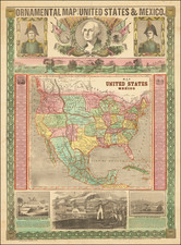 United States, North America and Mexico Map By Humphrey Phelps