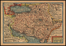 Central Asia & Caucasus, Middle East and Persia & Iraq Map By John Speed / Pieter van den Keere