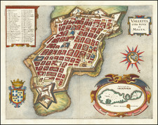 Malta Map By Matthaus Merian