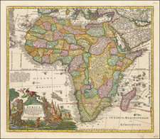 Africa Map By Matthaus Seutter