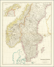 Scandinavia, Sweden and Norway Map By John Arrowsmith