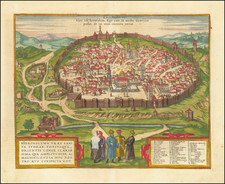 Holy Land and Jerusalem Map By Georg Braun  &  Frans Hogenberg