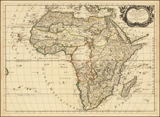Africa Map By Guillaume Sanson / Nicolas Sanson