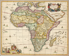 Africa Map By Nicolaes Visscher I