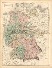 Europe, Baltic Countries and Germany Map By Adam & Charles Black