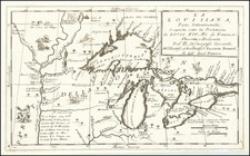 Midwest, Michigan, Canada and Eastern Canada Map By Vincenzo Maria Coronelli