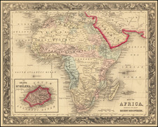 Africa Map By Samuel Augustus Mitchell Jr.