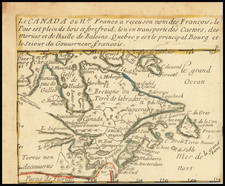 New England, Canada and Eastern Canada Map By Pierre Du Val