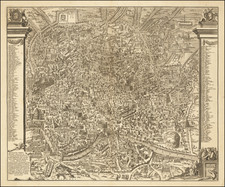 Rome Map By Pieter van der Aa