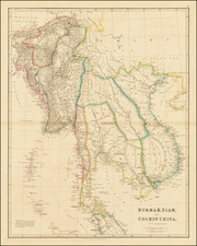 Southeast Asia, Malaysia and Thailand, Cambodia, Vietnam Map By John Arrowsmith