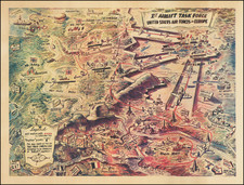 Pictorial Maps, World War II and Germany Map By Harold Sims