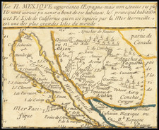 Southwest, Baja California, California and California as an Island Map By Pierre Du Val