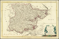 British Counties Map By Antonio Zatta