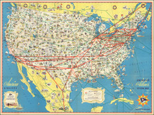 United States and Pictorial Maps Map By American Airlines