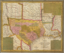 Texas Map By Samuel Augustus Mitchell / J.H. Young